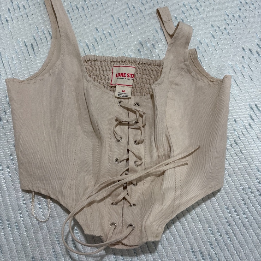 Women's Cream Corset Top